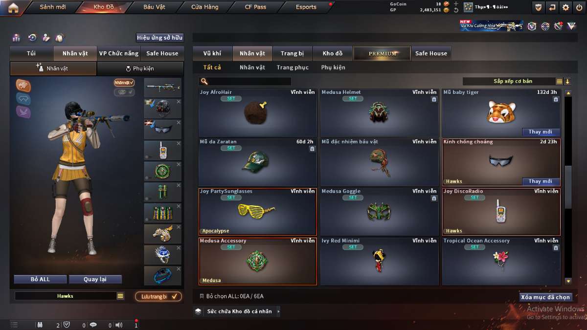 shop acc cf uy tin gia re